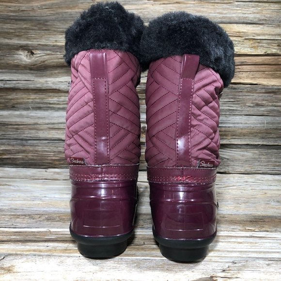 NEW Skechers 48893 Hampshire Mid Purple Boots 8 - Picture 5 of 11